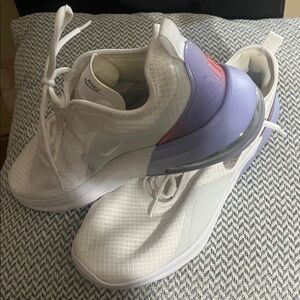 Nike White and Purple Athletic Shoes